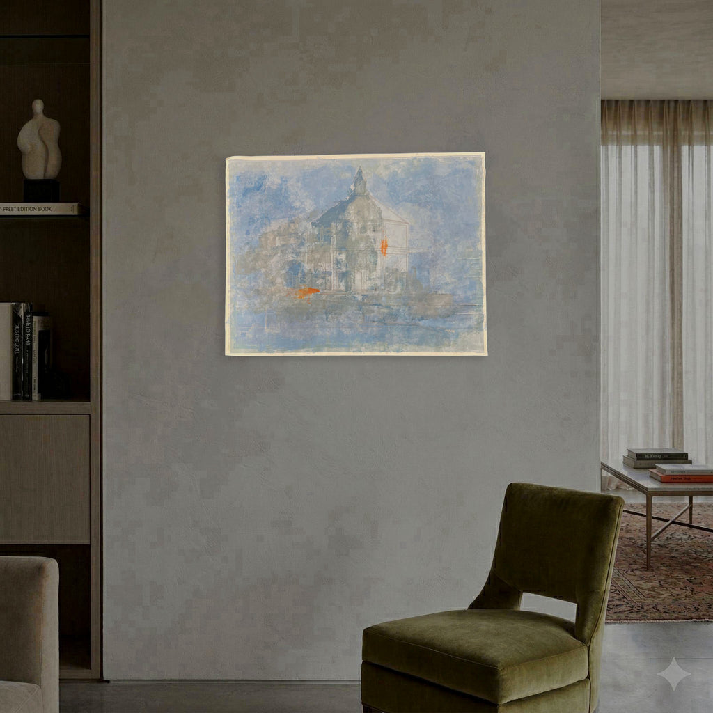 José Antonio Pérez de Vargas y Saldaña "Templo De Silencio" Signed Wall Art