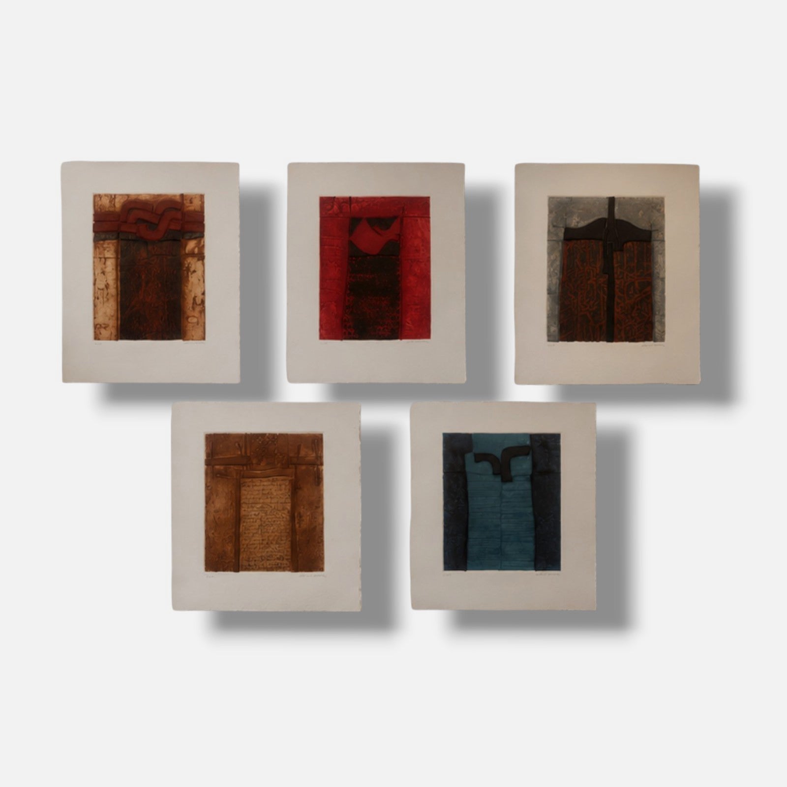 José Luis Sánchez "Confluencias" 2001 Limited Signed Wall Art Set 65L x 50W cm