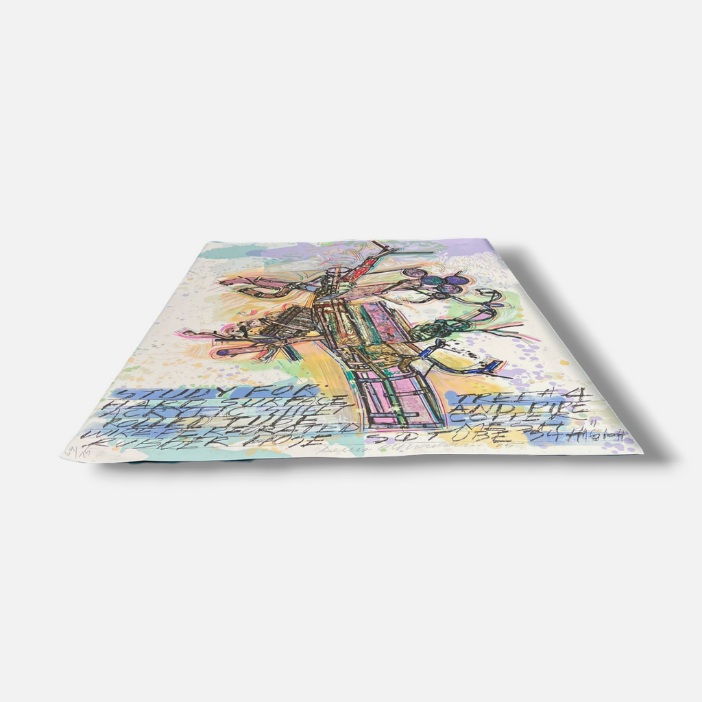 Dennis Oppenheim "Study for Hard Surface Tree # 4" Limited Signed Wall Art Print