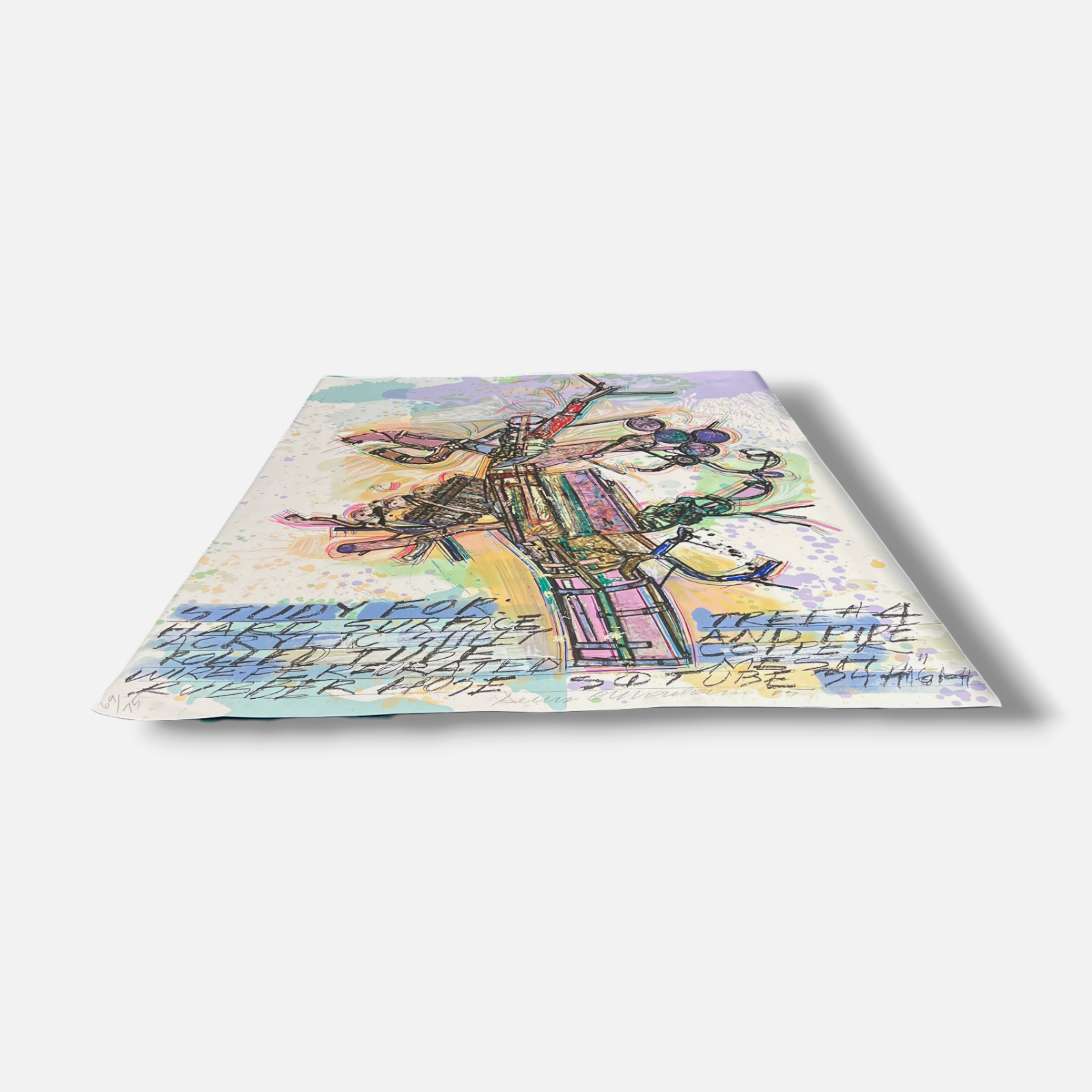 Dennis Oppenheim "Study for Hard Surface Tree # 4" Limited Signed Wall Art Print