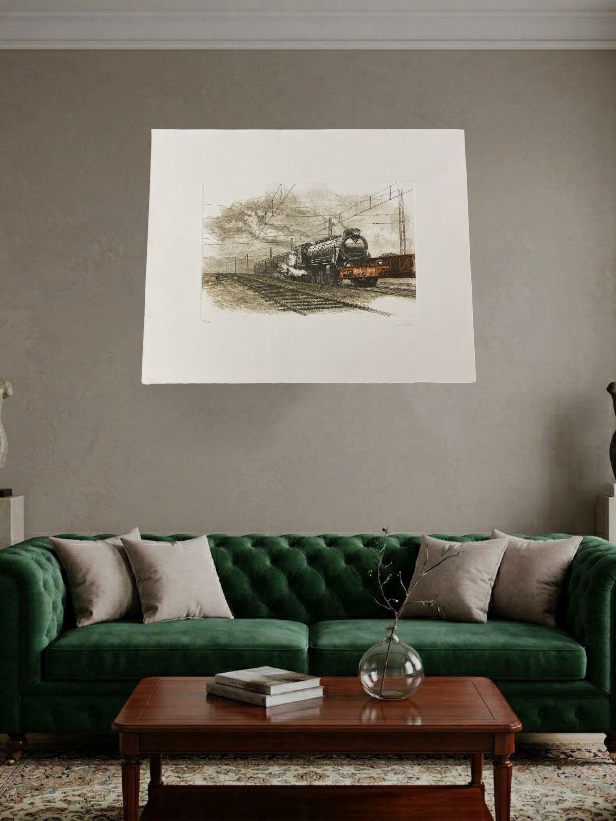 José Catalá "El Tren" 1997 Limited Signed Fine Wall Art Print | 37 x 43 cm
