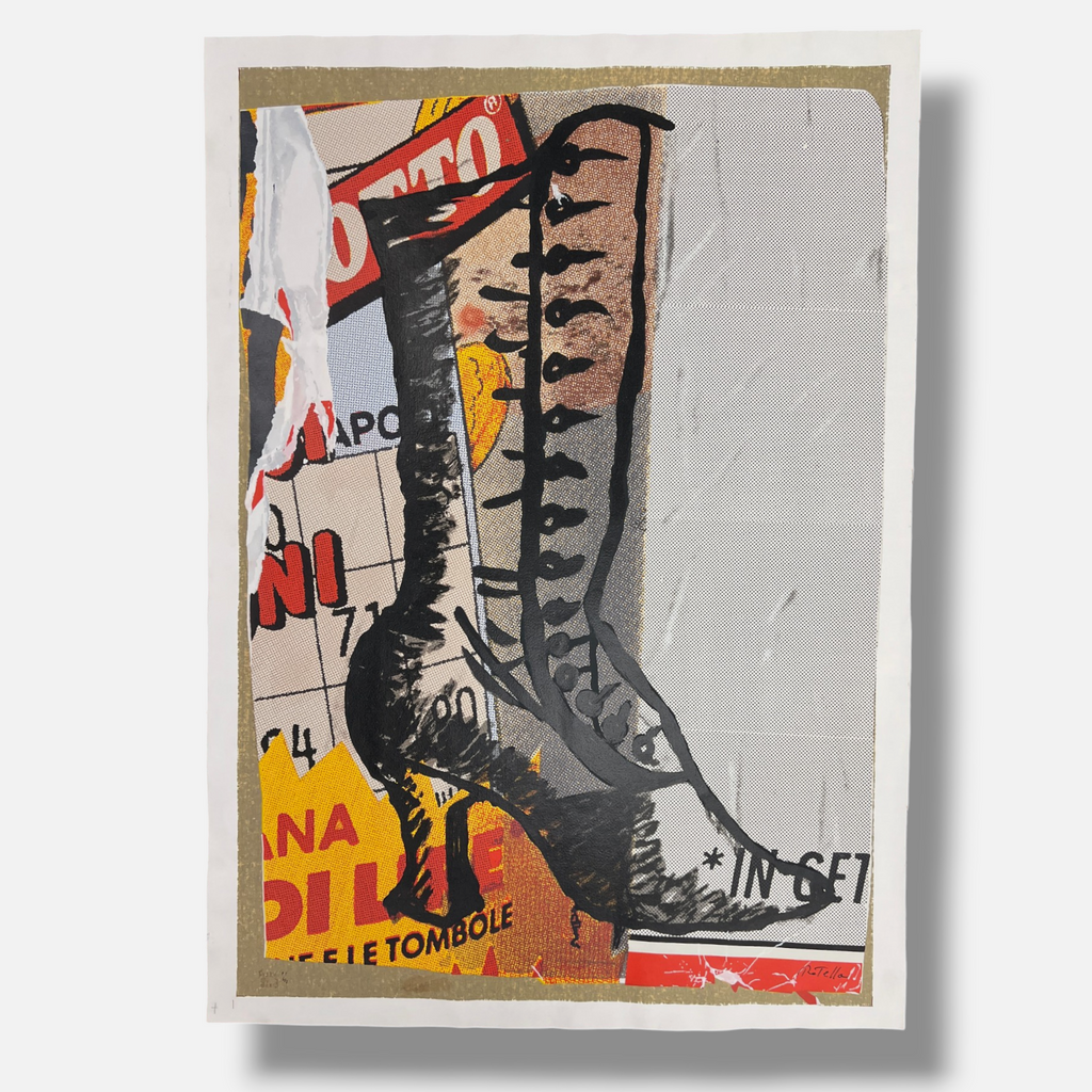 Mimmo Rotella "Lotto" P.T. 2002, Limited Signed Fine Wall Art | 106 x 76 cm