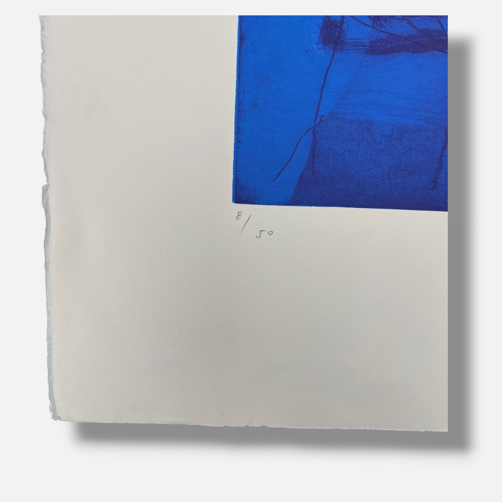 Joaquín Capa Eiriz "Blue Geometric" 1999 Limited Signed Fine Wall Art Print