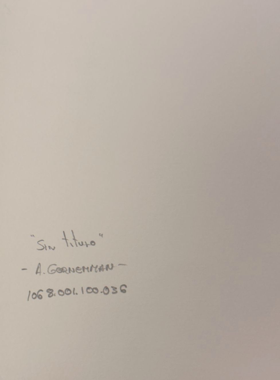 Alejandro Görnemann "Sin Titulo" 1999 /100 Limited Signed Fine Wall Art, 50Lx70W