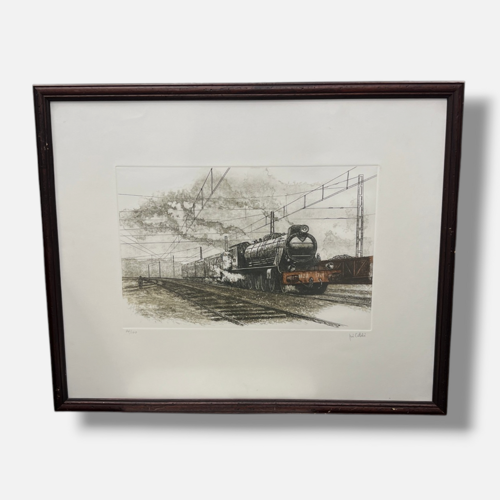 José Catalá. "El Tren" 1997 Limited Signed Fine Wall Art Print | 37 x 43 cm