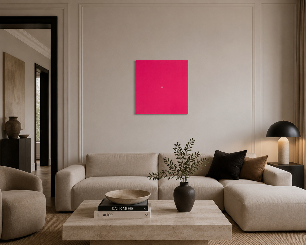 Eduardo Scala "Serie Ars Magenta 4" /32 Limited Signed Fine Wall Art, 65Lx65W cm
