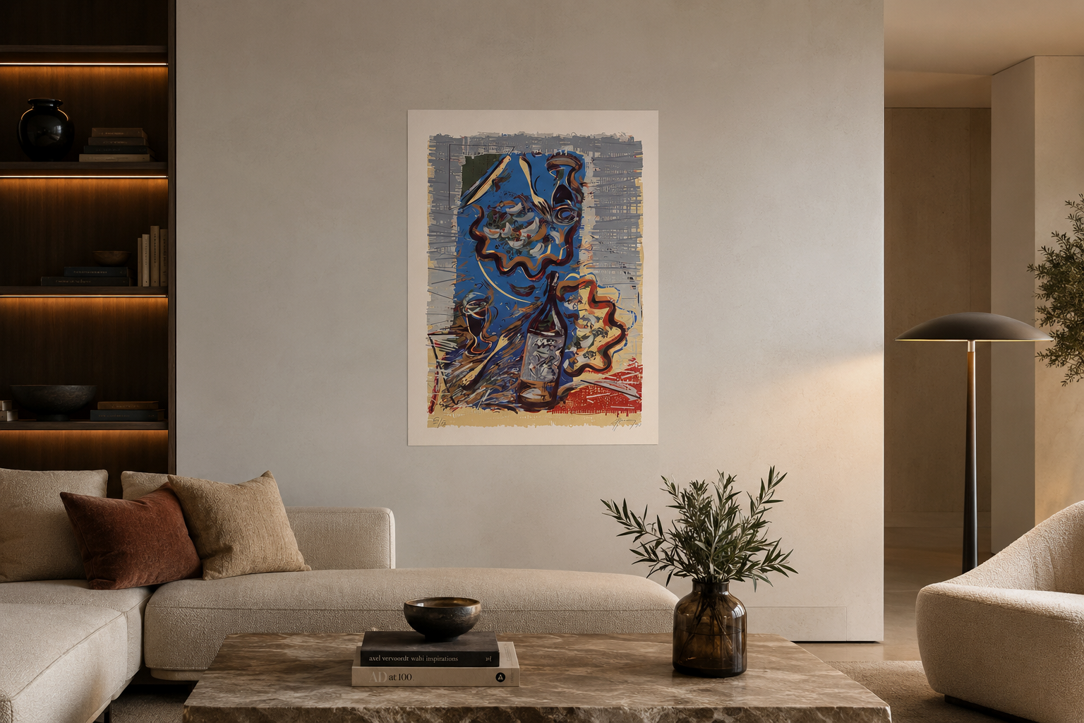 Pepe Herrera "Abril en el Campo" 1993, Limited Signed Fine Wall Art 76L x 56W cm