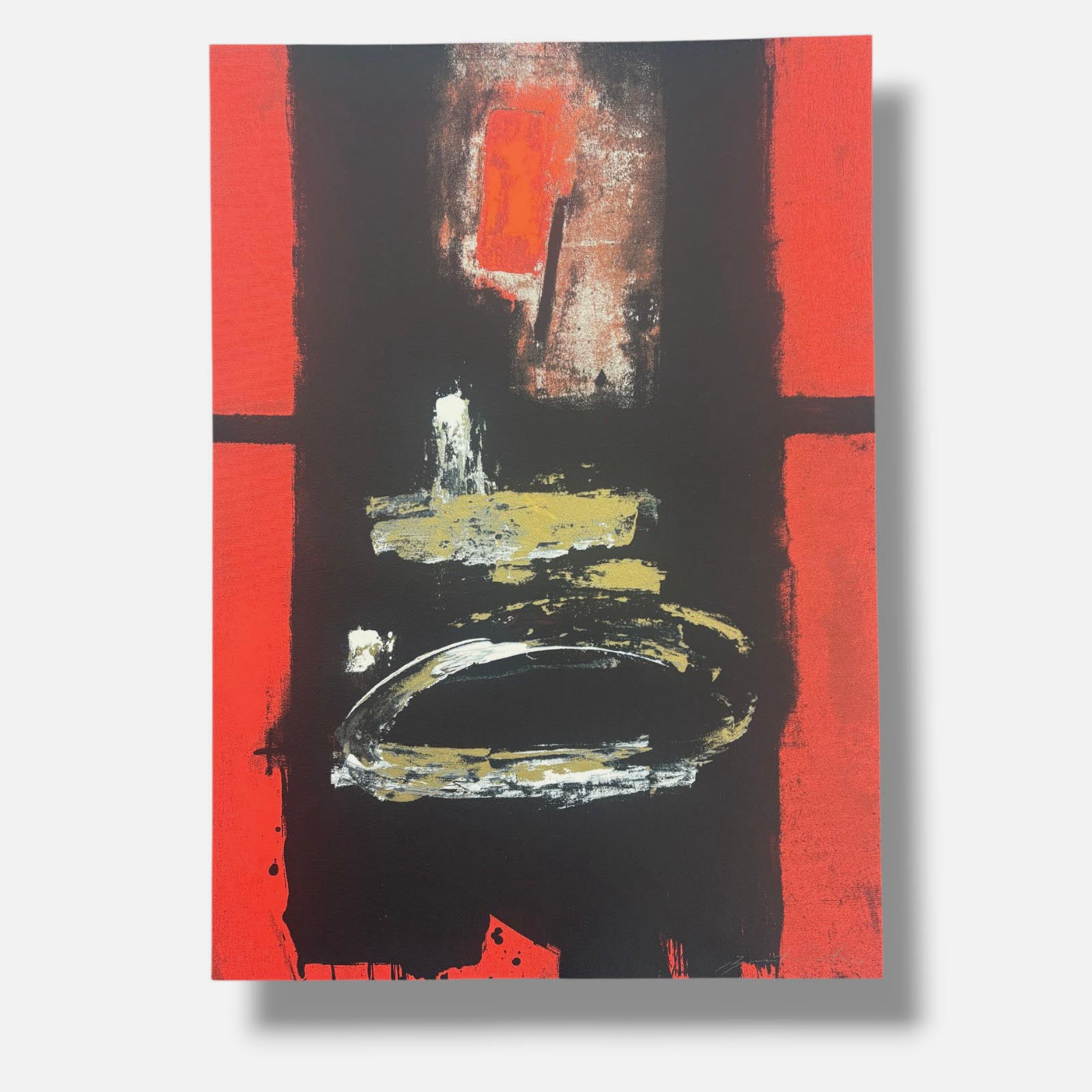 José Luis Bustamante "Imagenes Del Fuego I" Limited Signed Wall Art 70L x 50W cm