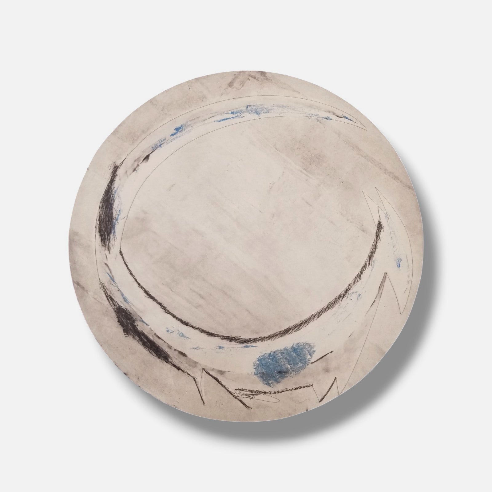 Cristóbal Gabarrón Betegón "Elemento Mar Blanco" E/U Limited Signed Wall Art