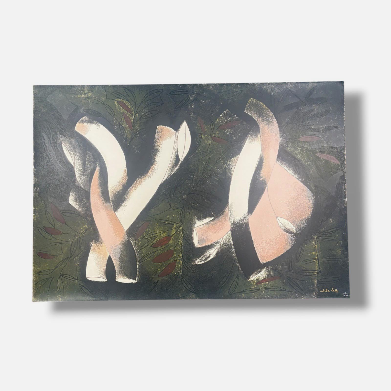 Nélida López Martínez "Verano Versus Noche" 2003 P.T. Limited Signed Art 68Lx98W