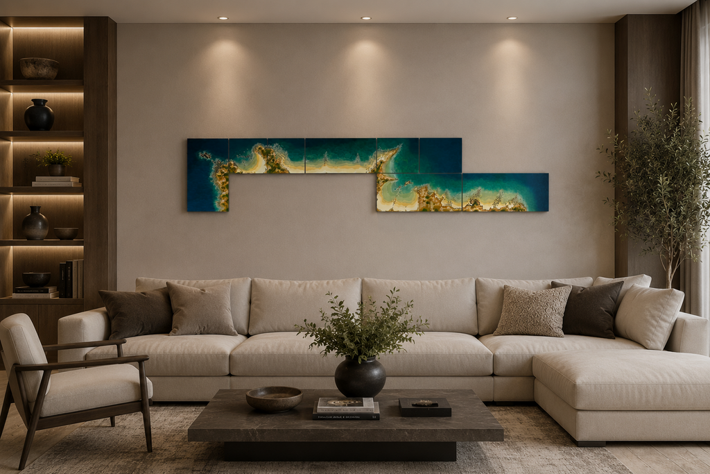 Henry Ramirez "Meu mar de dua-vidas" 2003 Limited Framed Fine Wall Art 40x180 cm