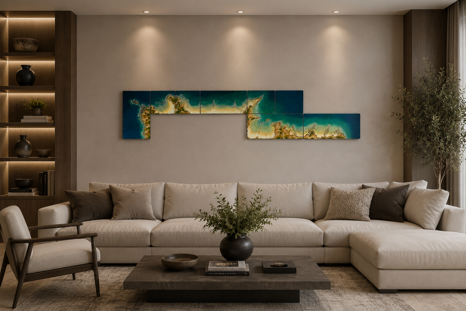 Henry Ramirez "Meu mar de dua-vidas" 2003 Limited Framed Fine Wall Art 40x180 cm