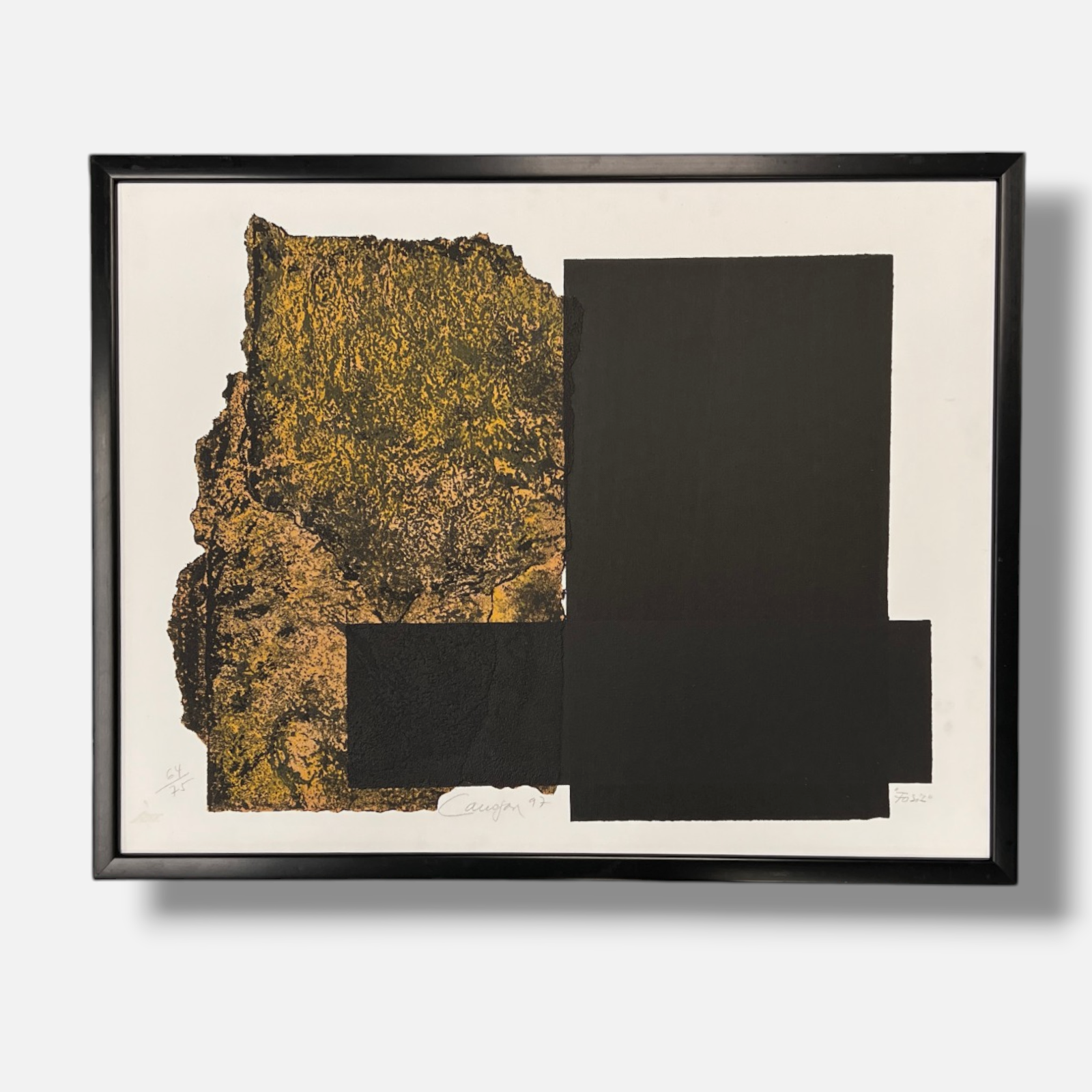 Rafael Canogar Gómezl "Fosil" 1997, Limited Signed Fine Wall Art