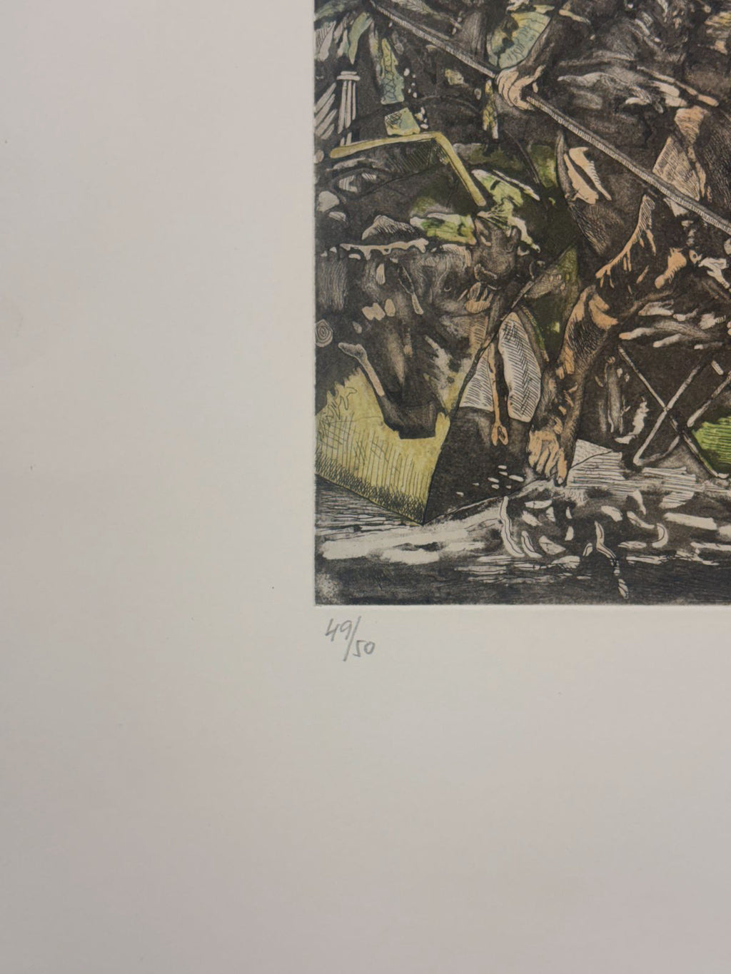 Fernando Aguirre "Sin Titulo" /50 Limited Signed Unframed Fine Wall Art 49Lx56W