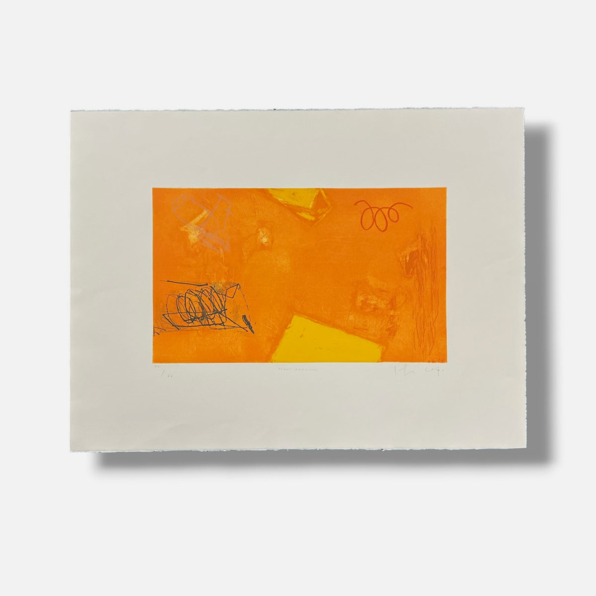 Joaquín Capa Eiriz "Plano Amarillo" /65 Limited Signed Fine Wall Art, 56Lx76W cm