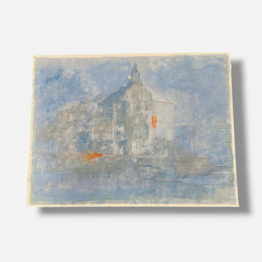 José Antonio Pérez de Vargas y Saldaña "Templo De Silencio" Signed Wall Art