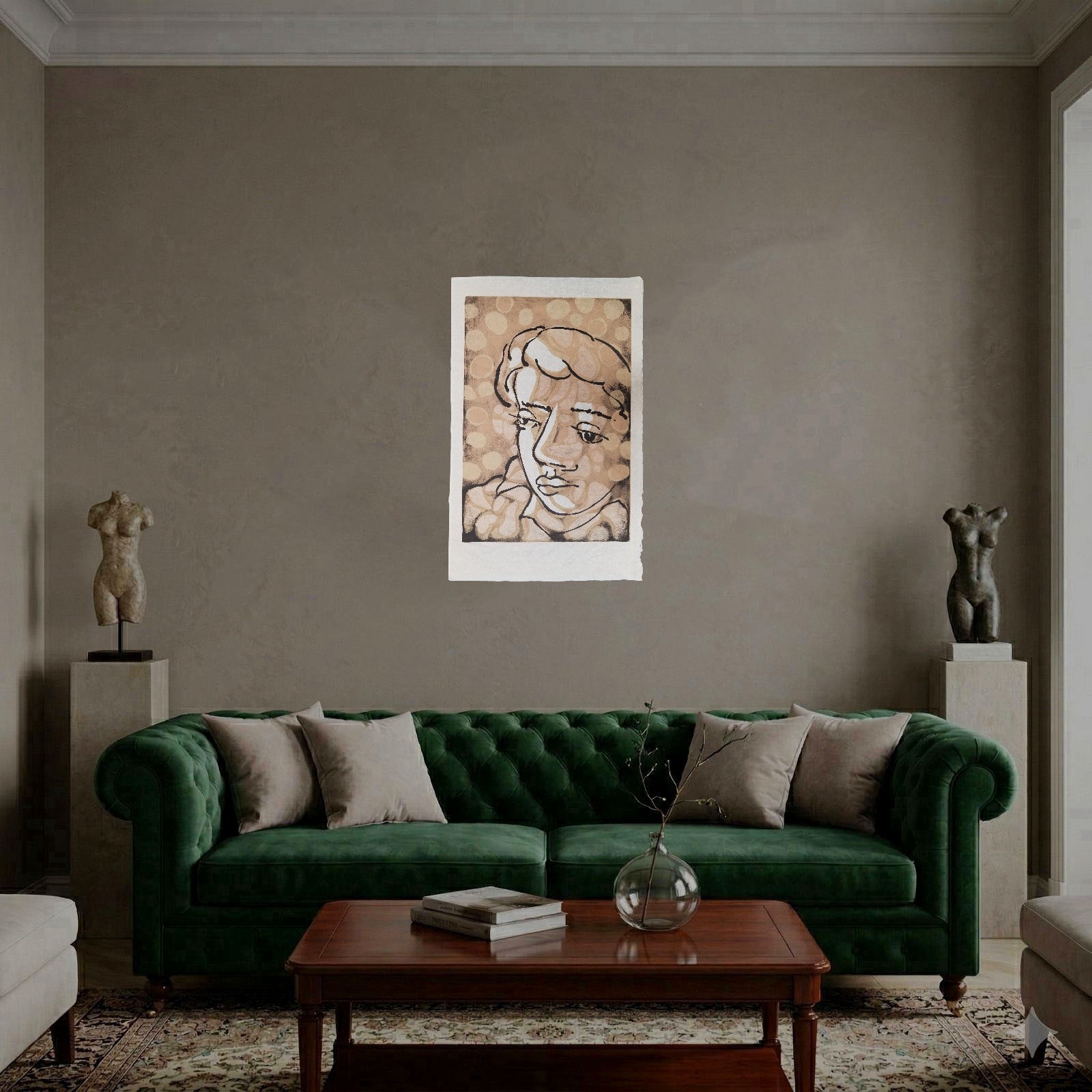 Joan Bennàssar "Cabeza De Cleo" 2000 Limited Signed Wall Art Print 99L x 62W cm
