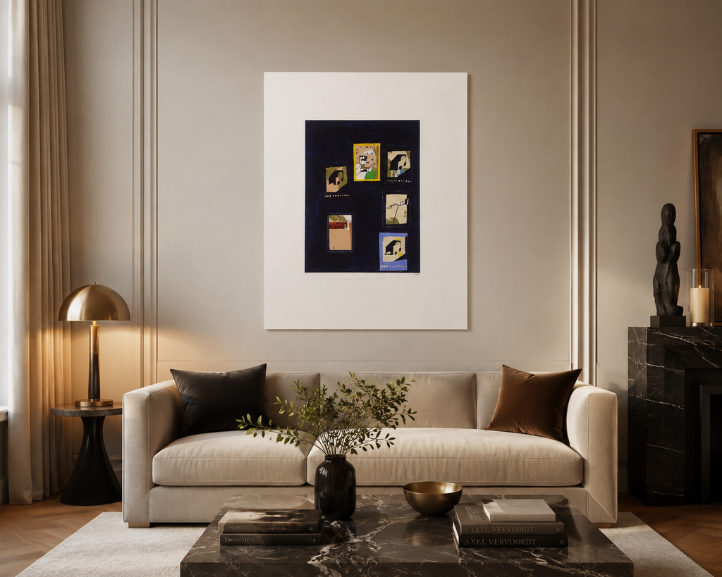 Álvaro Lapa "Vida de Mozart" 2005 Unframed Limited Signed Wall Art 100L x 70W cm