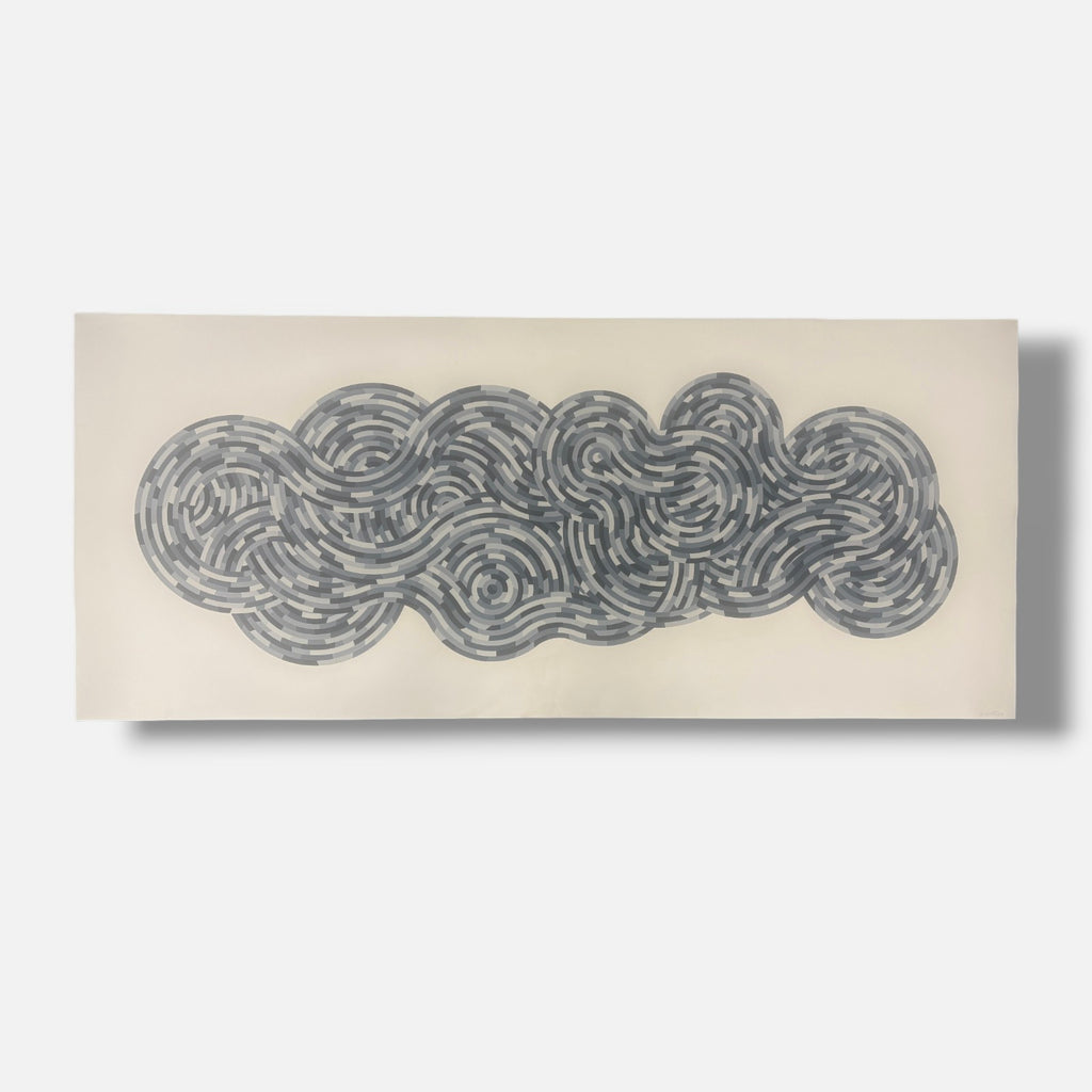 Sol LeWitt "Whirls and Twirls (Black)" 2005 Signed Limited Wall Art 57L x 134Wcm