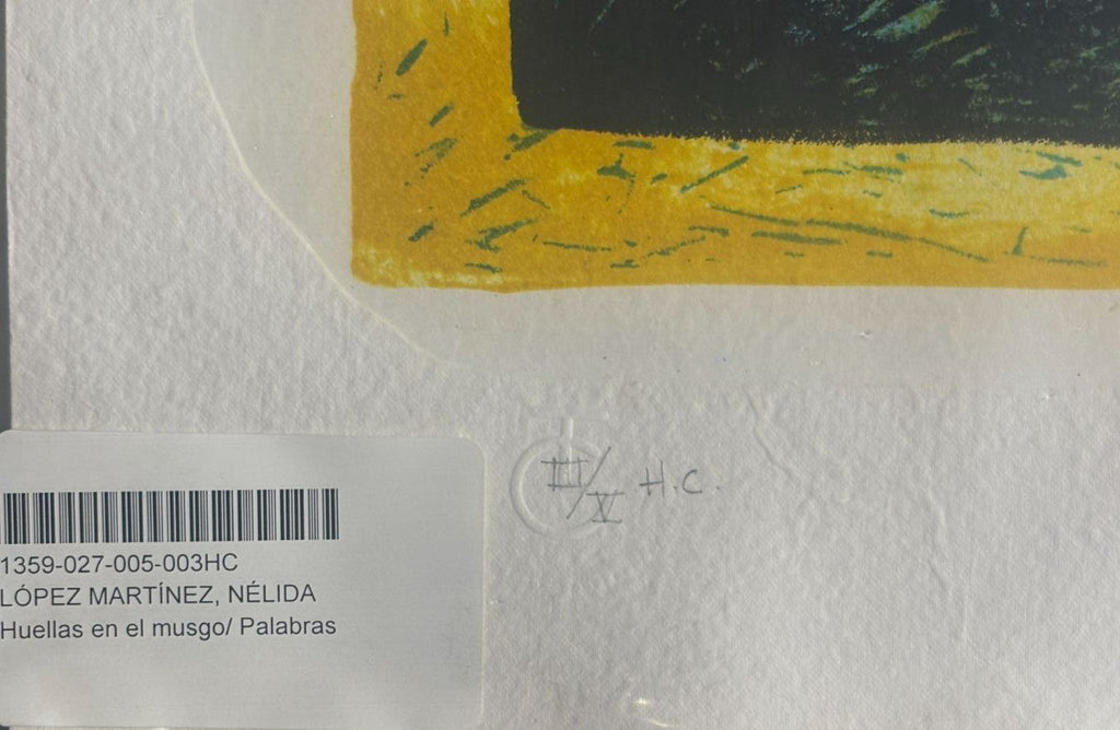 Nélida López Martínez "Huellas en el Musgo / Palabras" H.C. Limited Signed Art