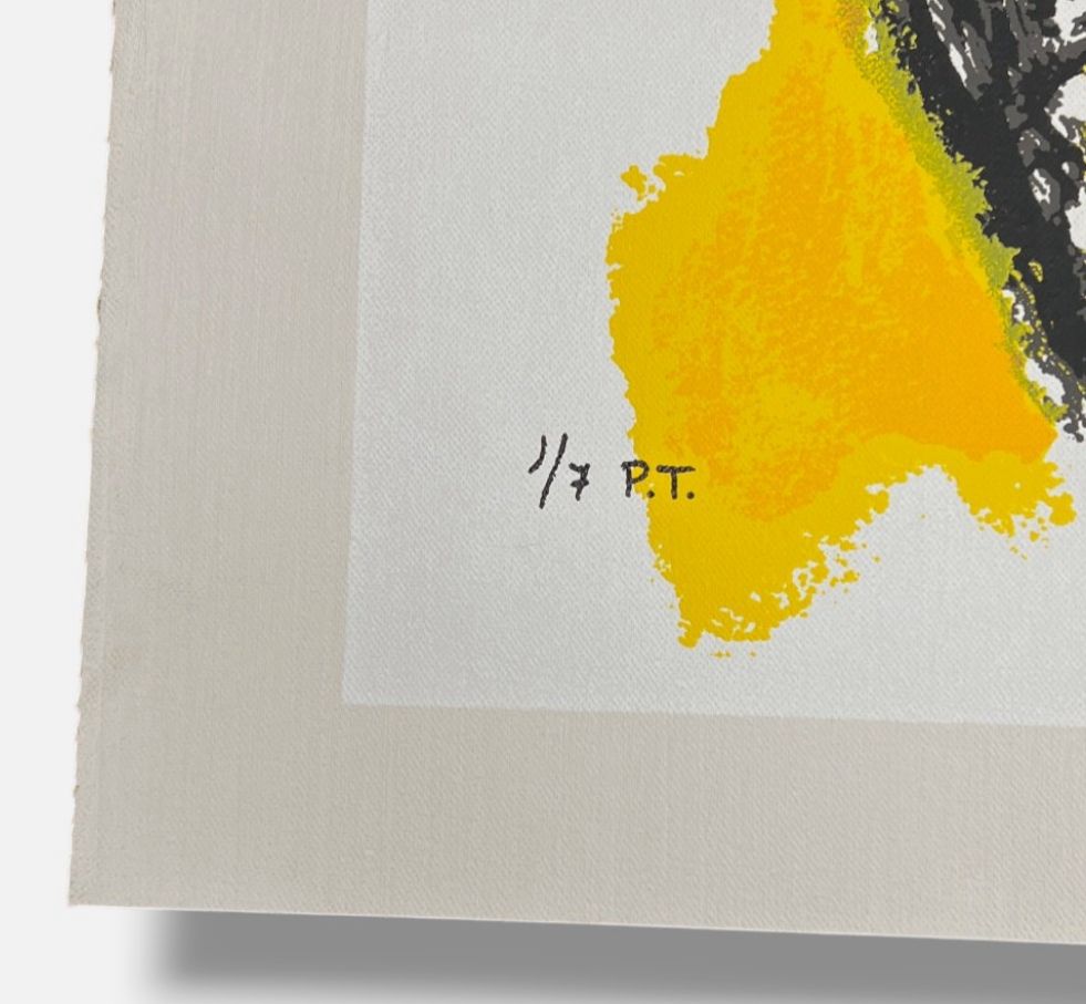 Jean Miotte "Mancha Amarilla Inferior Izqui" P.T. 2006 Limited Signed Wall Art