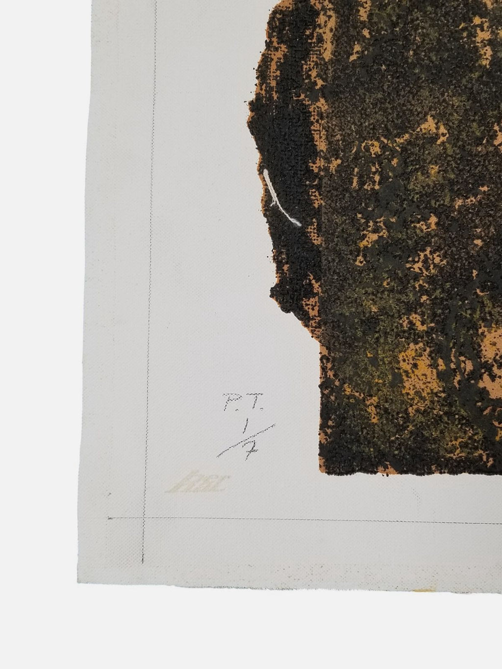 Rafael Canogar Gómez "Fosil" 1997 P.T. Limited Signed Fine Wall Art | 54 x 73 cm