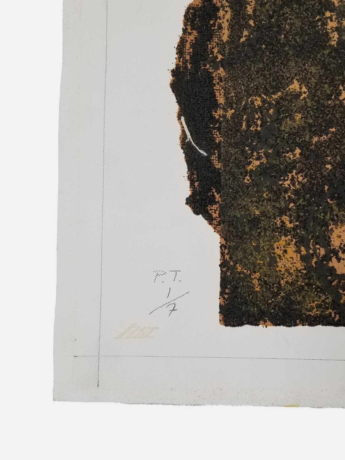 Rafael Canogar Gómez "Fosil" 1997 P.T. Limited Signed Fine Wall Art | 54 x 73 cm