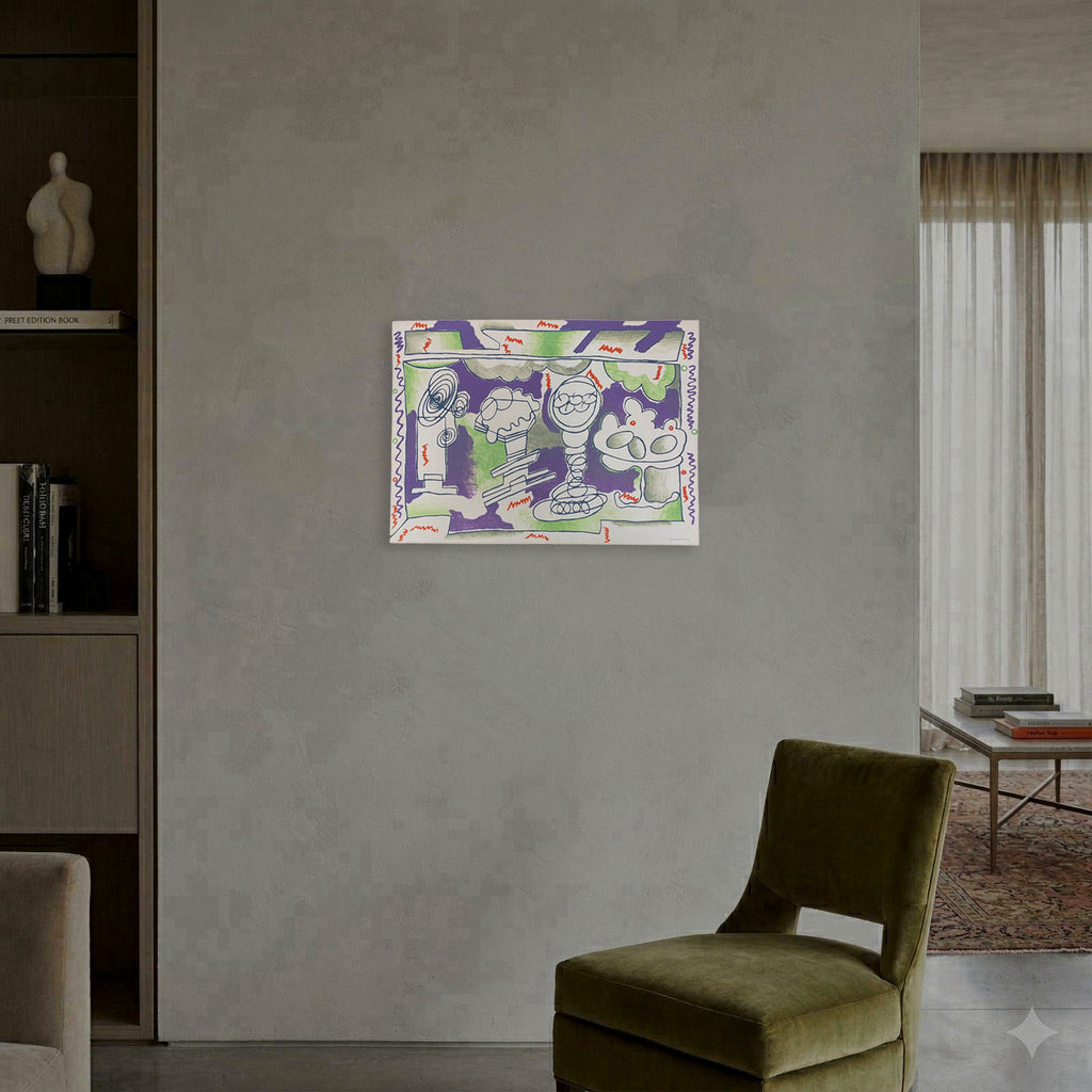 Luis Gordillo "Bodegon" 1985, Fine Wall Art Print | 53 x 38 cm