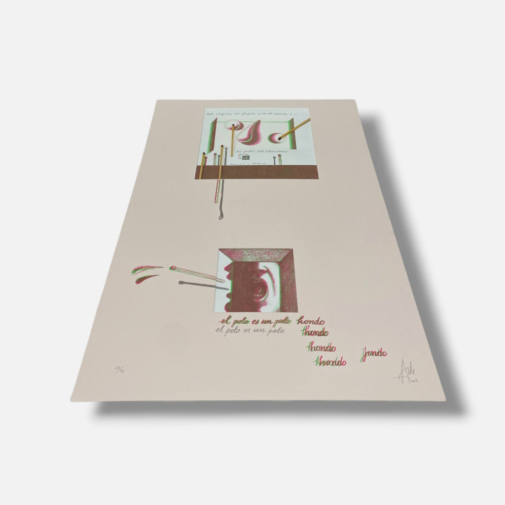 Luis Eduardo Aute "Lagrimas Hondas" 2006, Fine 3D Art Print | 60 x 40 cm.