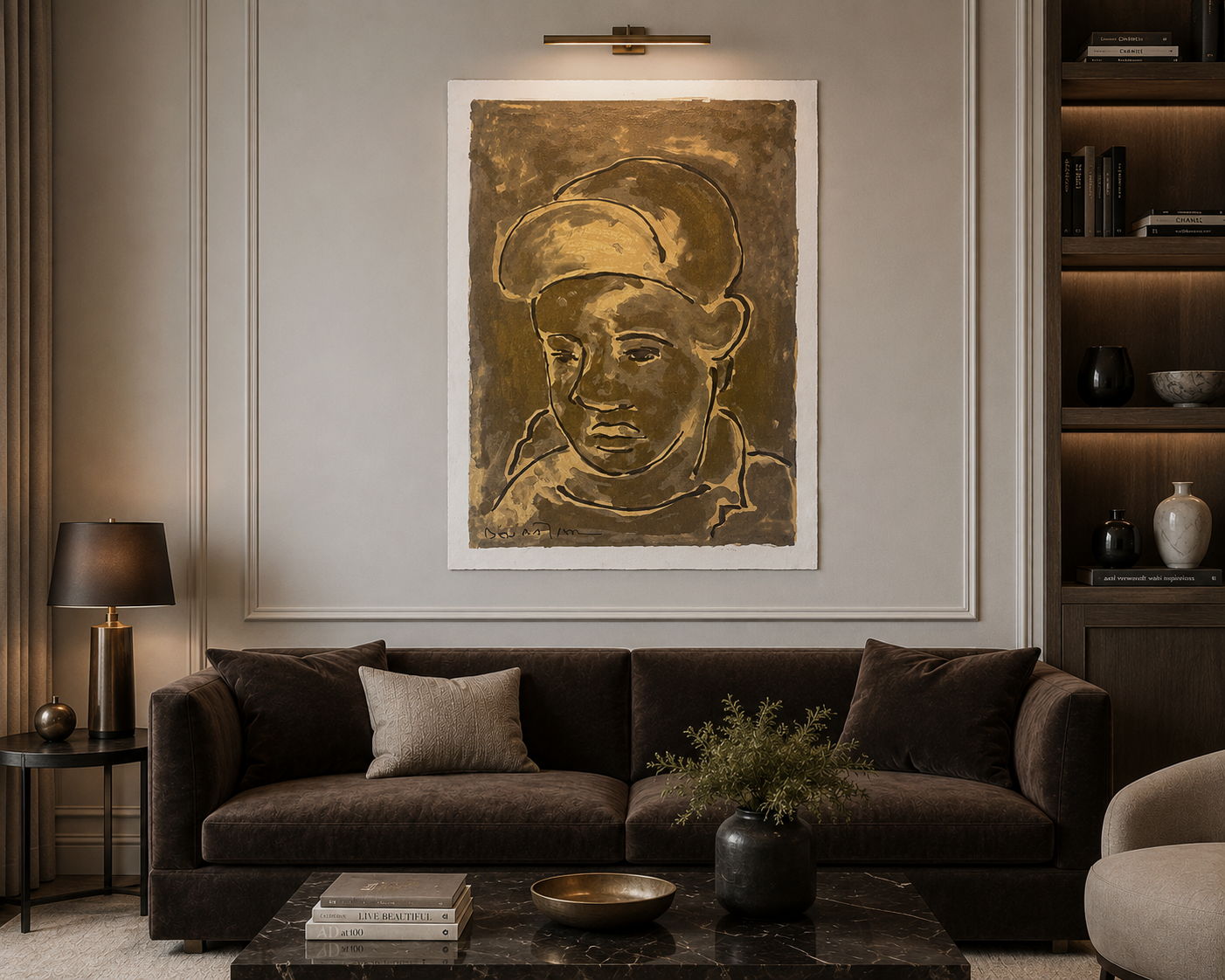 Joan Bennàssar Vives "Joven en Noviembre" 1998 Limited Signed Wall Art 79x60 cm