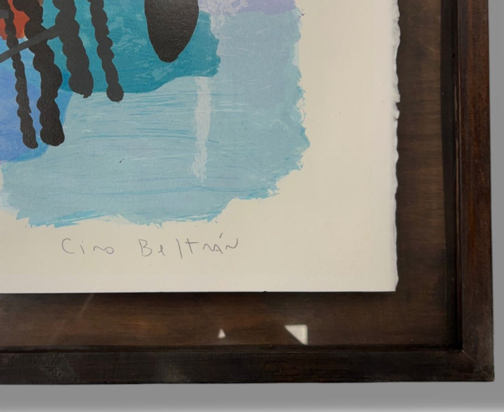 Ciro Beltrán "Azul" 2004 Limited Signed Fine Framed Wall Art, 70x50 cm