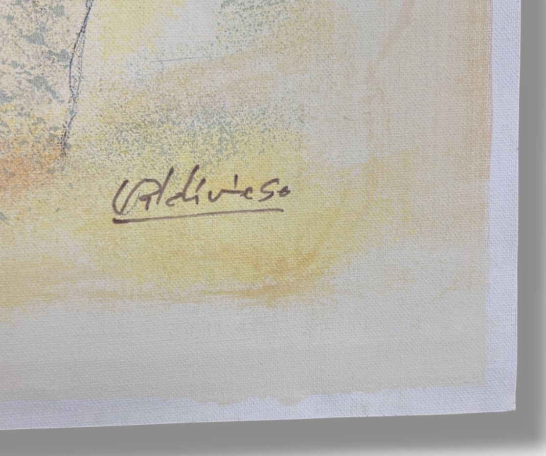 Antonio Rodriguez Valdivieso "Paisaje Con Ciclista" Limited Signed Fine Wall Art