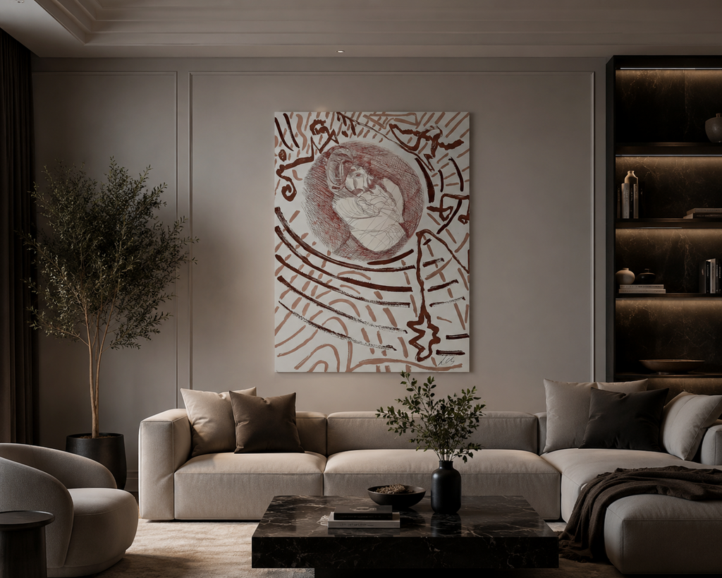 Sandro Chia "B6" 1991 Unframed Limited Signed Fine Wall Art Print, 99L x 69W cm