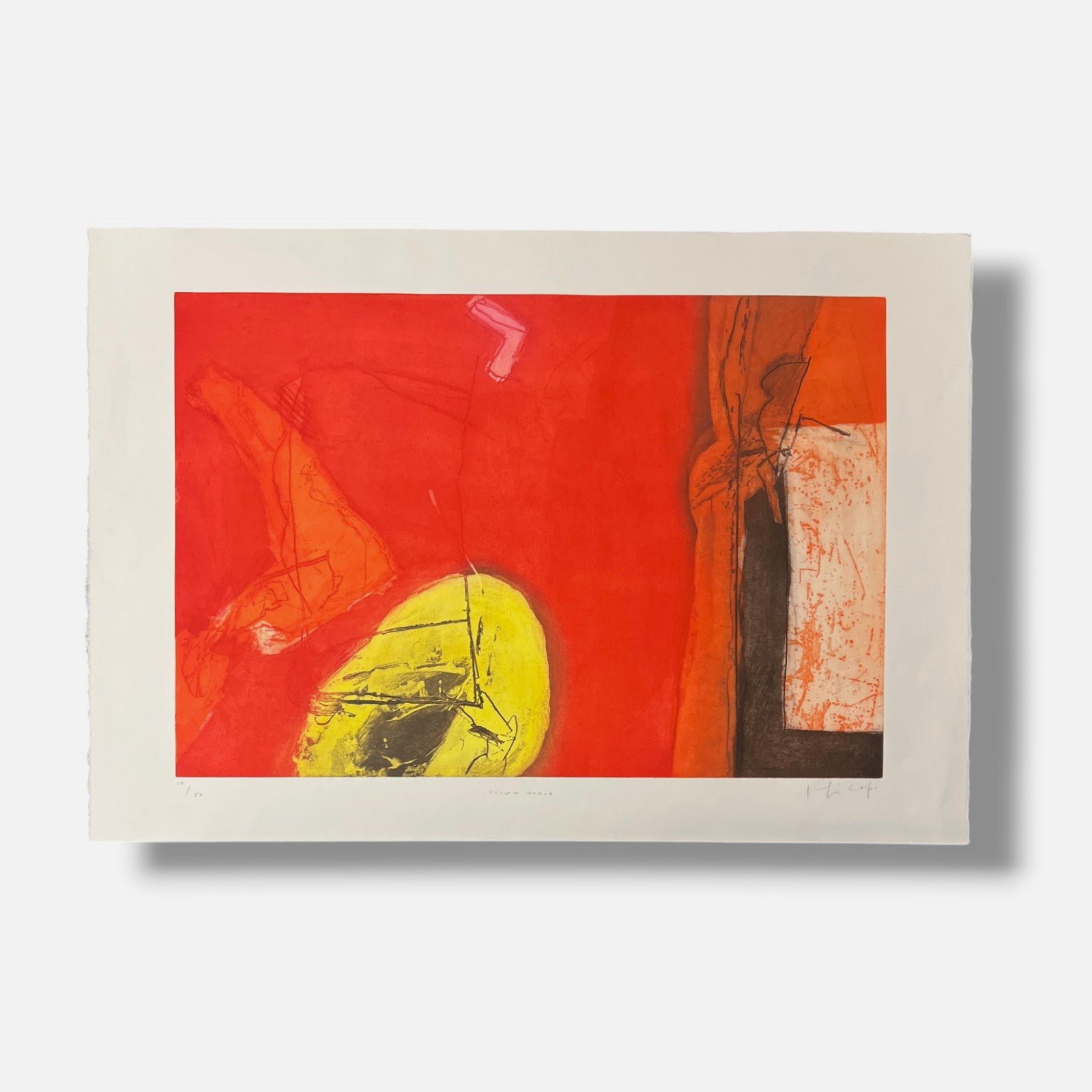 Joaquín Capa Eiriz "Yellow World" Limited Signed Fine Wall Art Print, 73 x 49 cm