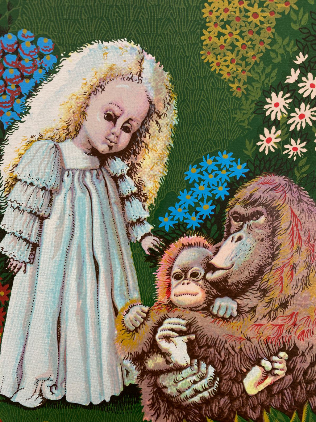 Isabel Villar "Niña con Monos" Fine Art Print | 34 x 24 cm