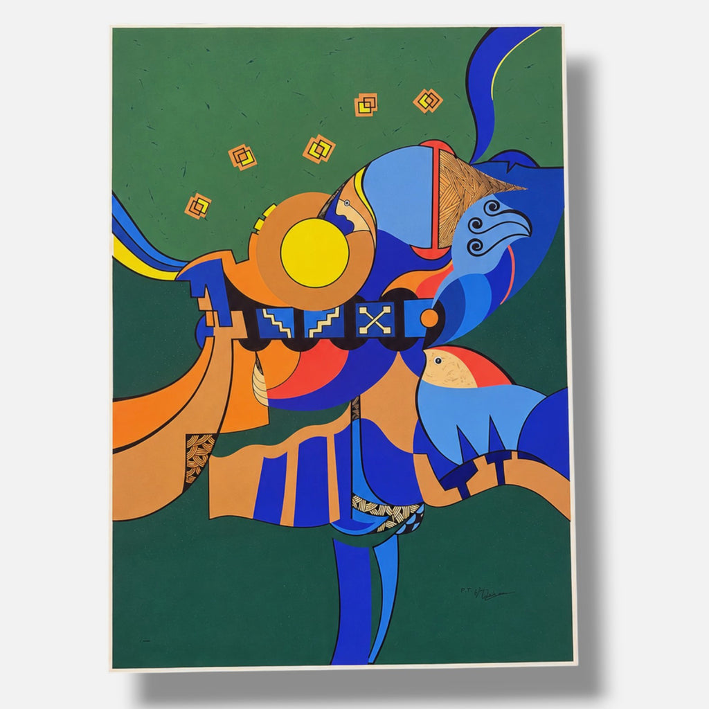Luis Arias Vera "Gritando al sol" P.T 2000 Limited Signed Canvas Wall Art 105x79