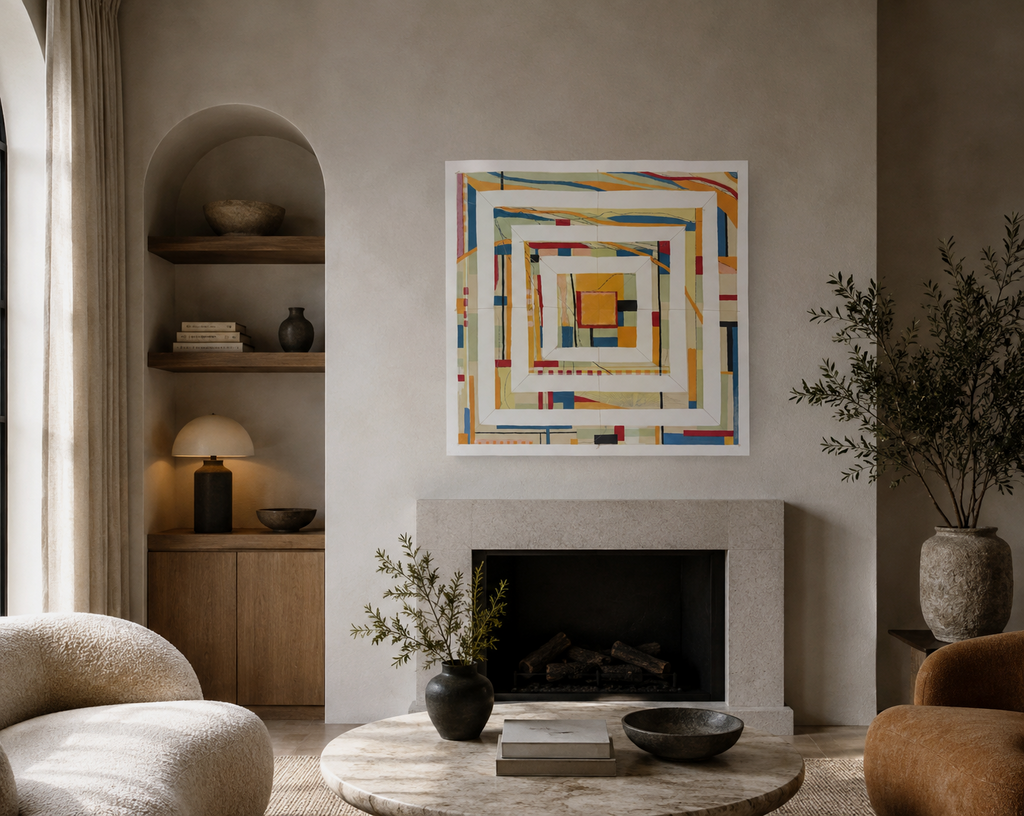 Oscar Lloveras "Dédalo II" 2005 /99 Limited Signed Fine Wall Art 76L x 76W cm