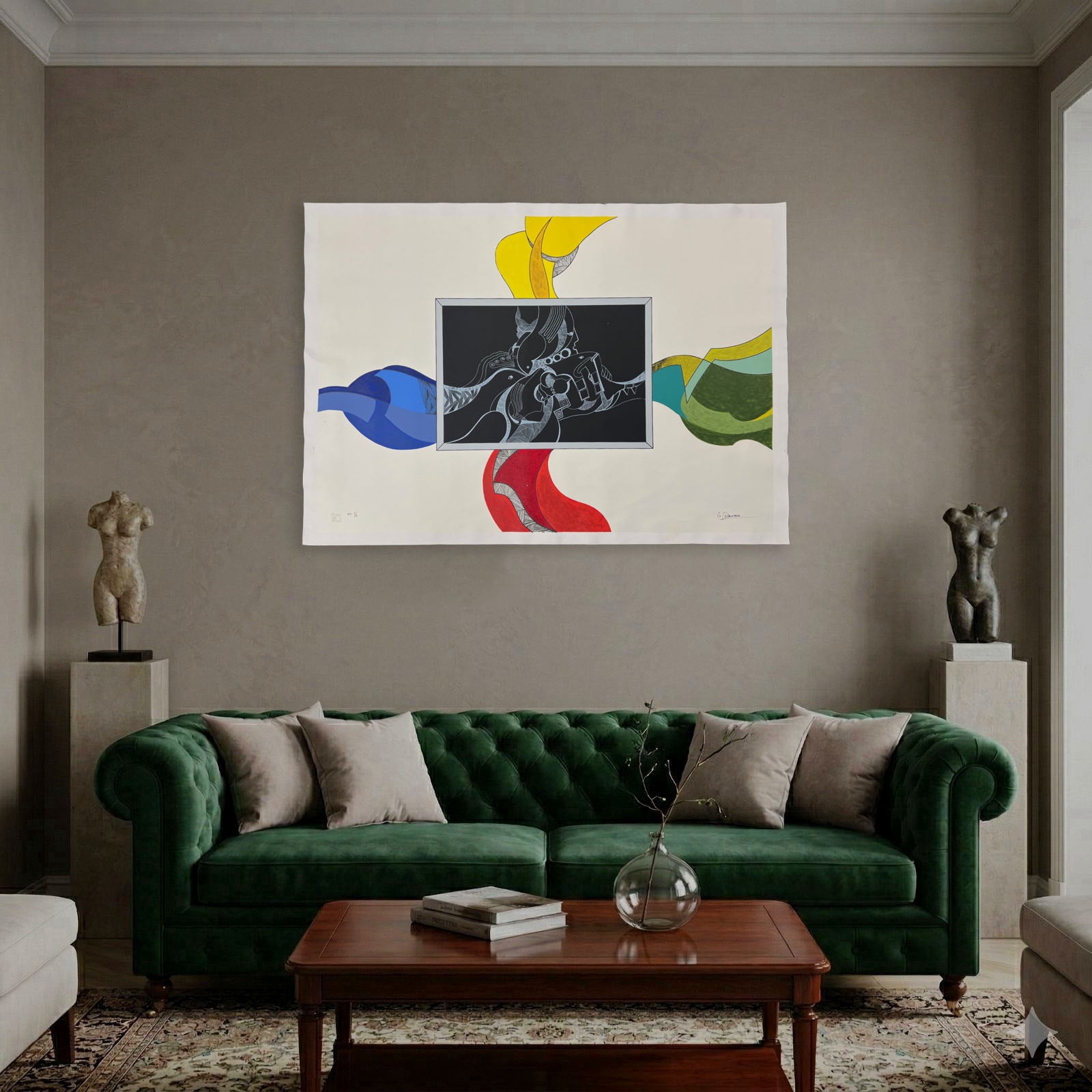 Luis Arias Vera "Silencio Interferido" P.T. Limited Signed Wall Art | 100 x 70cm