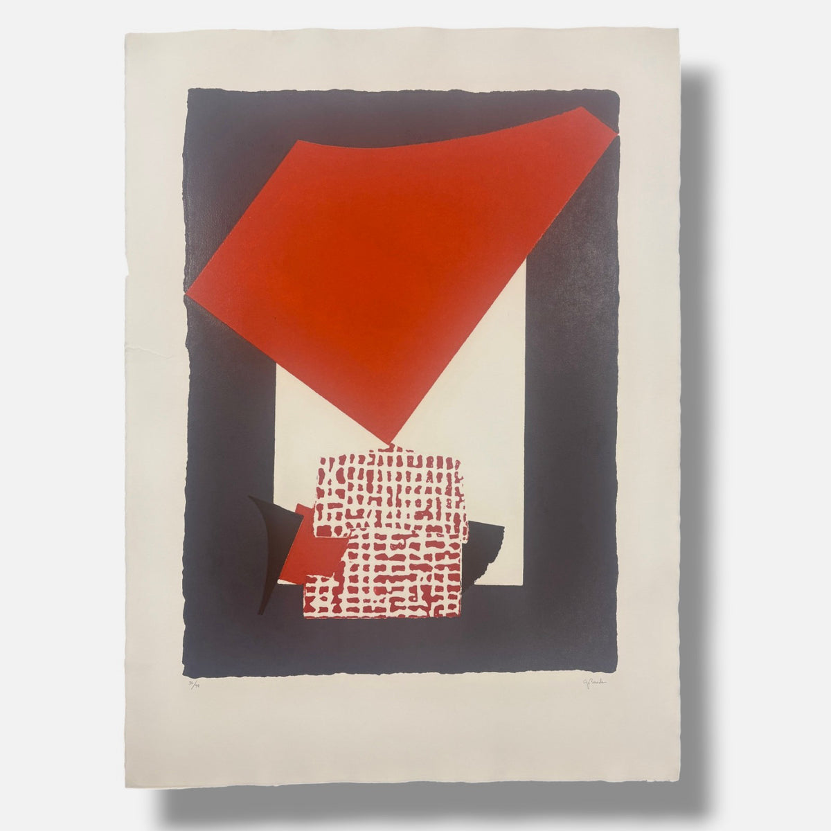 Gerardo Aparicio Yagüe "Geografia VI" /99 Limited Signed Fine Wall Art 76Lx56Wcm