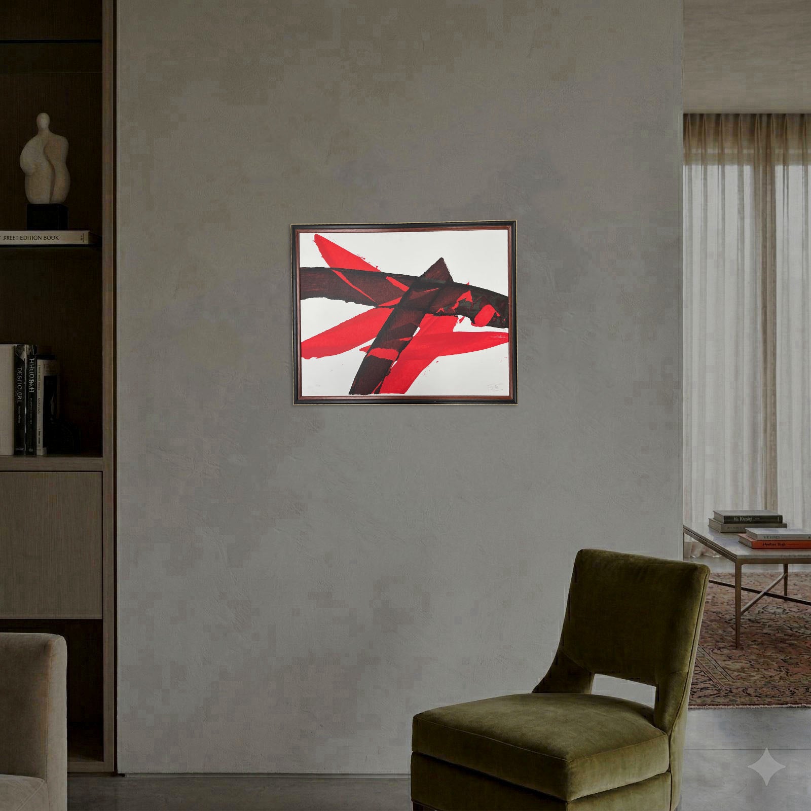 Luis Feito López "Sin Titulo" 1996 Limited Framed Signed Fine Wall Art