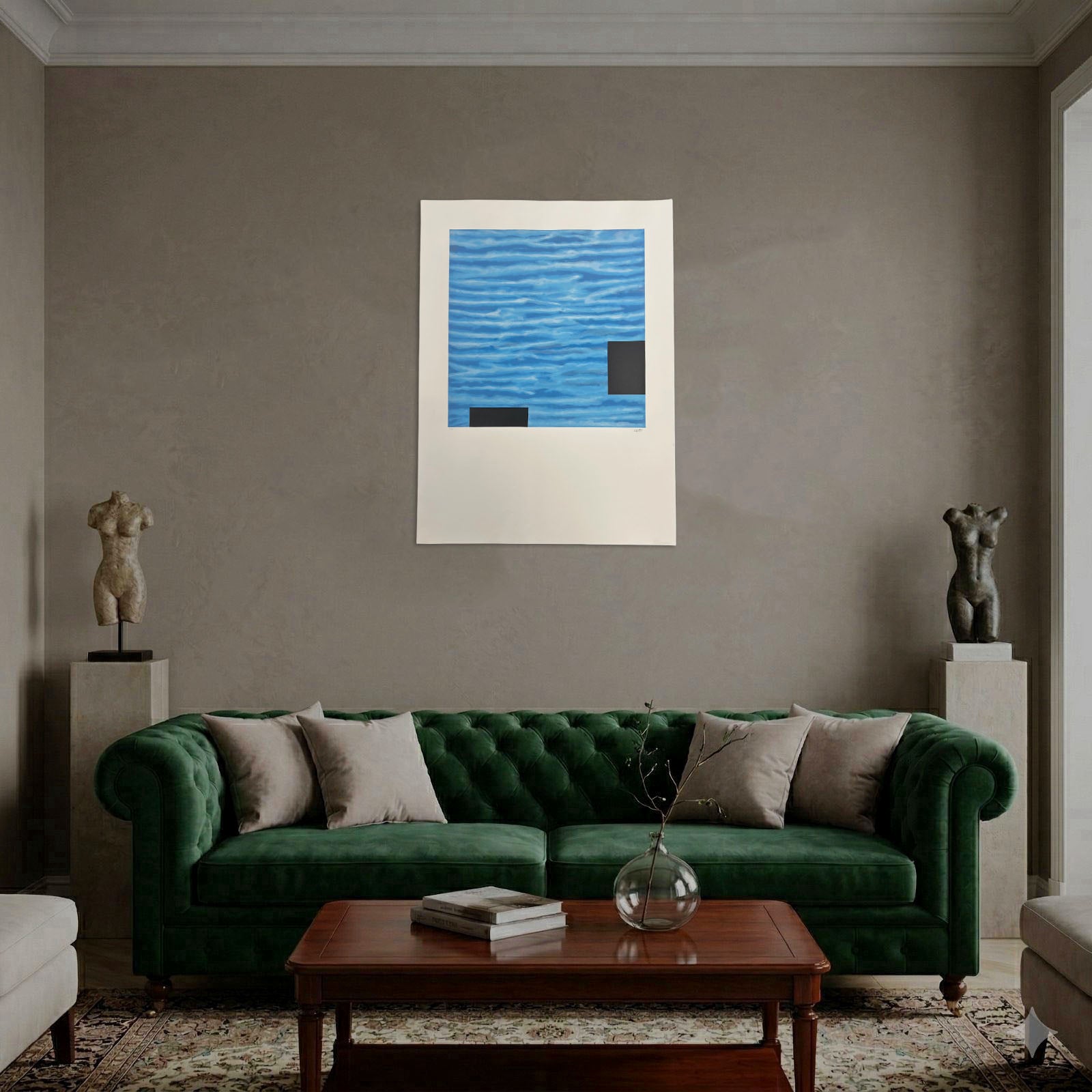 Antonio Alcázar "Mar Azul" 2004 Limited Signed Fine Wall Art Print 120 x 90 cm