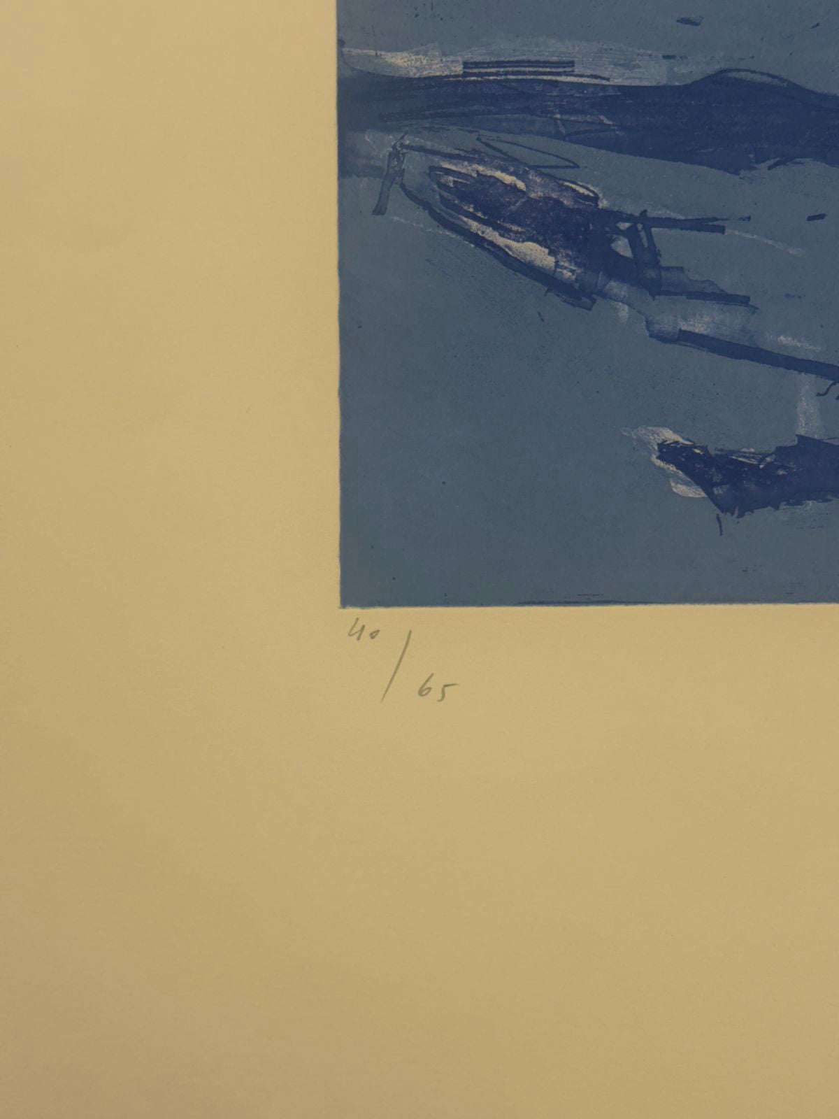 Joaquín Capa Eiriz "Collage on blue" /65 Limited Signed Fine Wall Art, 56L x 76W