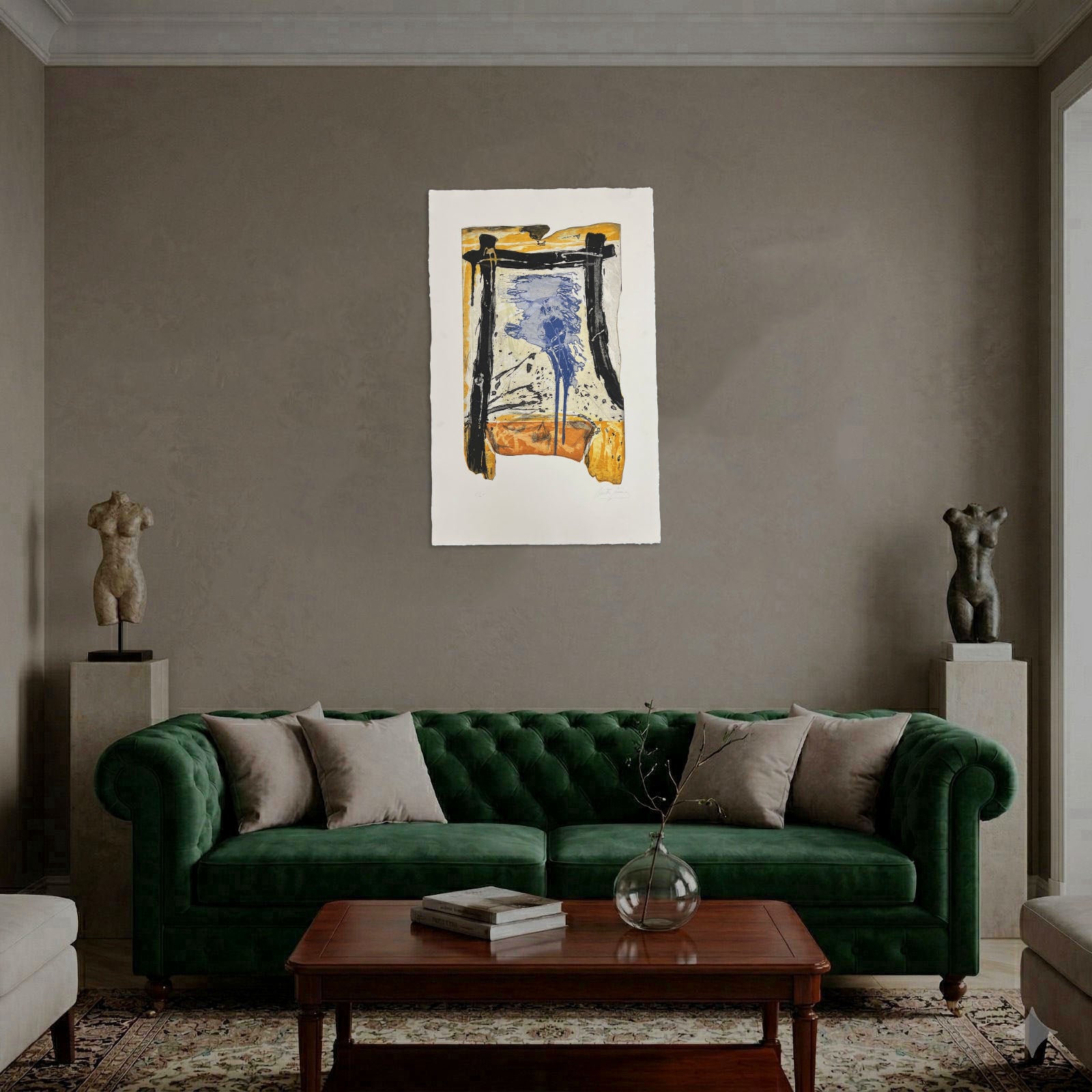 Martín Simón "Mancha Azul" 1997 Limited Signed Fine Wall Art