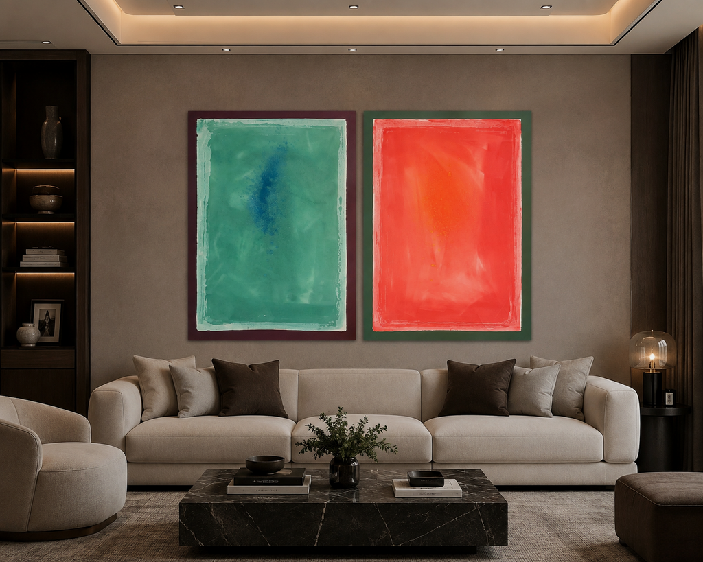 Andrew Huston "Love Letters I" E.P. Limited Signed Diptych Wall Art 112 x 90 cm