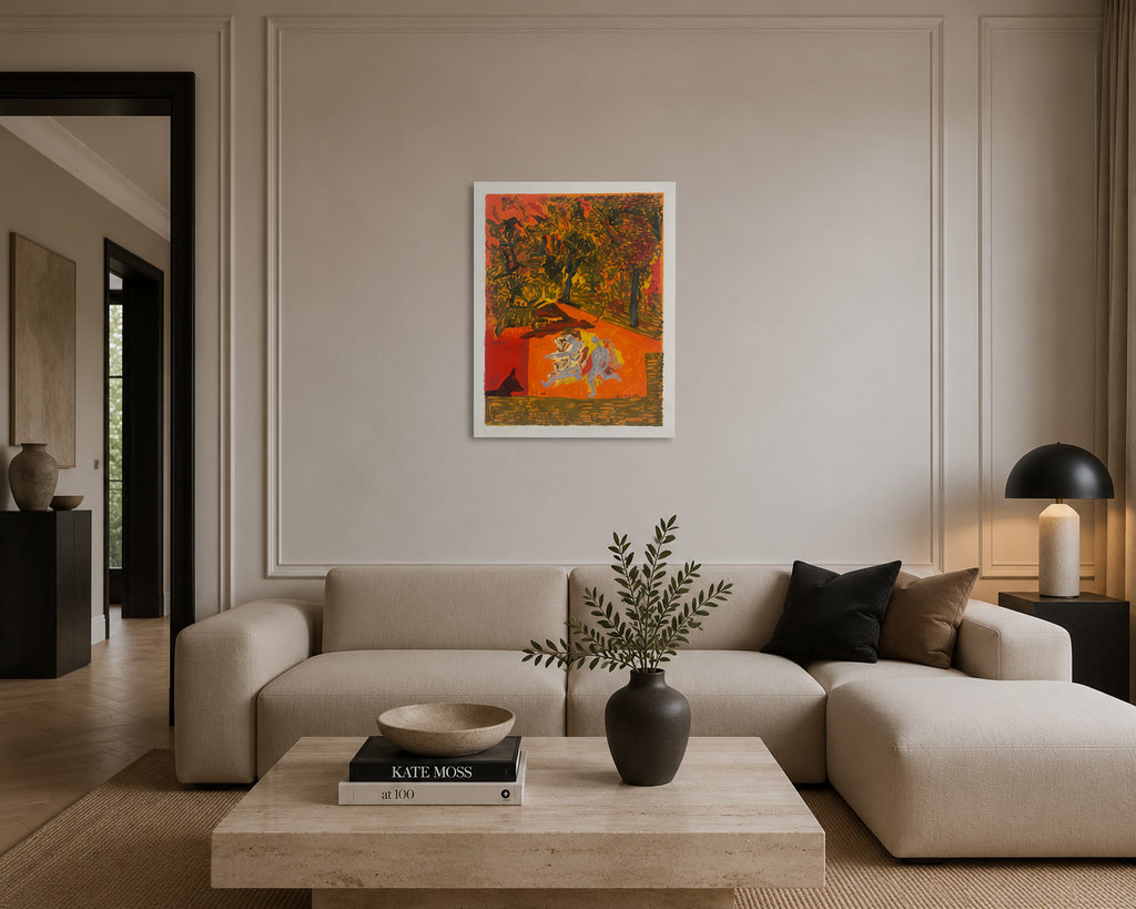 Carmelo Ortiz de Elguea "Naturaleza III" P.T. Limited Signed Wall Art 73Lx54W cm