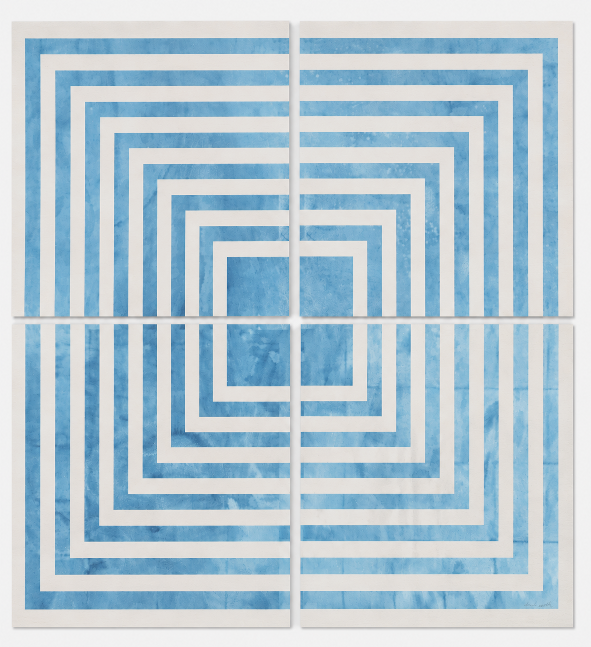 Natalia Cacciarelli "Estructuras 2003-02 (Azul)" P.T. Limited Signed Wall Art