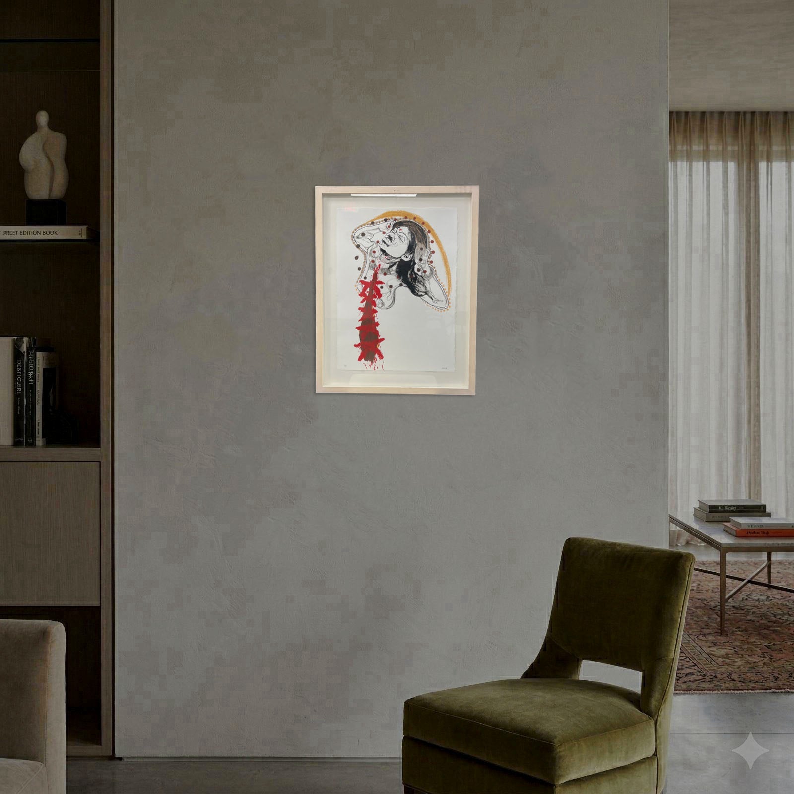 Santiago Rodríguez Olazábal "La Iniciacion" Signed Wall Art