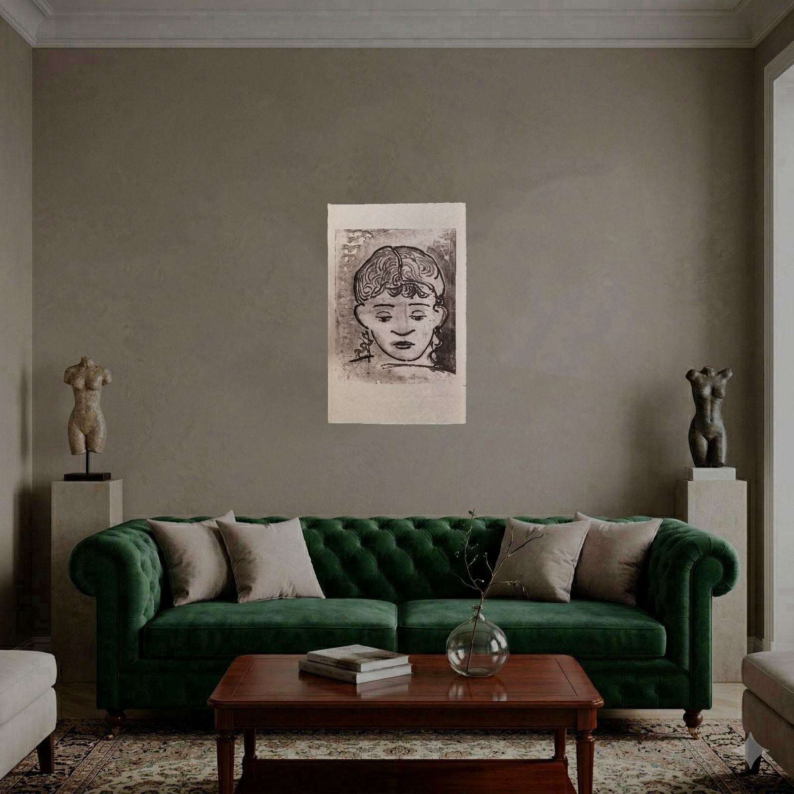 Joan Bennàssar "Cabeza De Adrián" 2000 Limited Signed Wall Art Print 99 x 62 cm