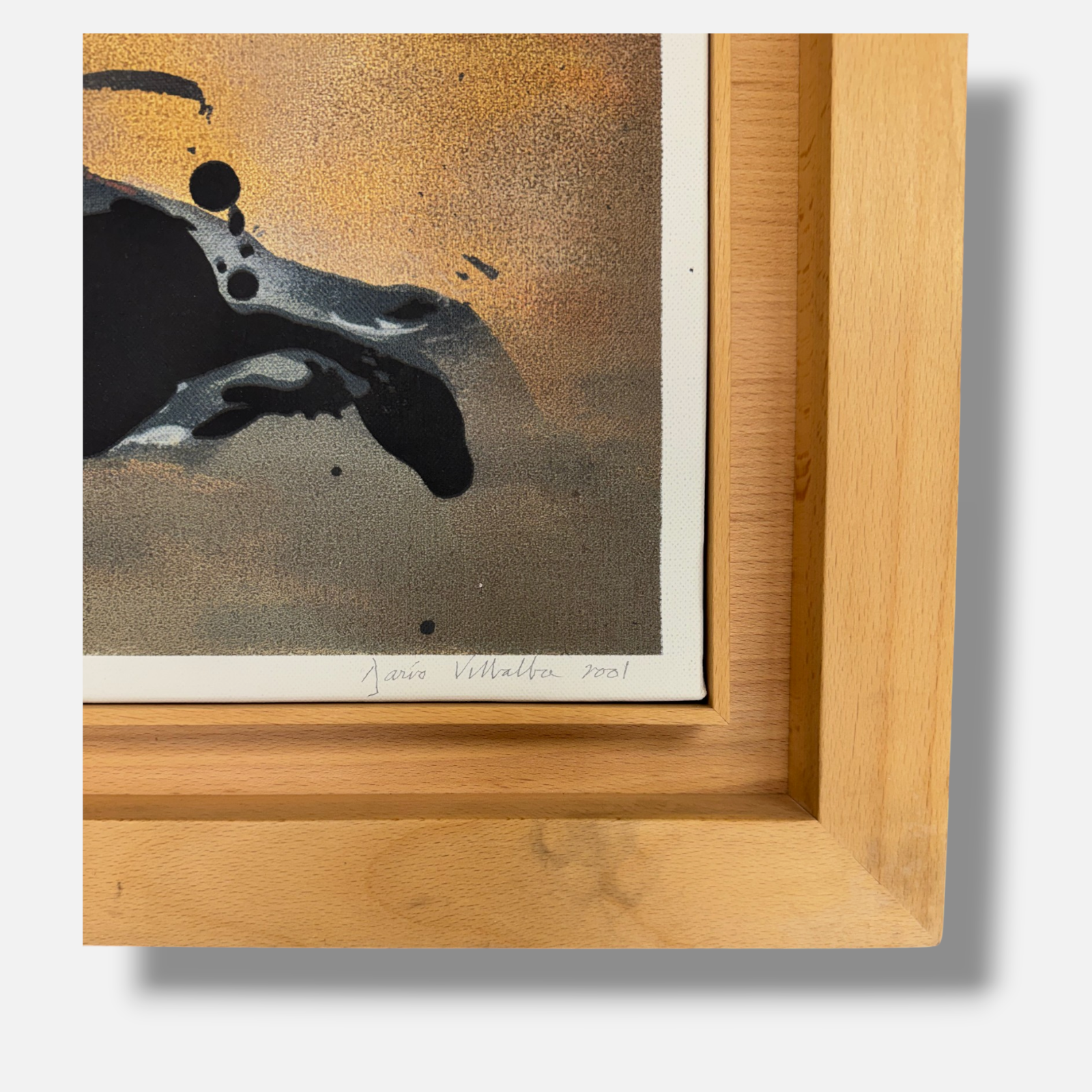 Darío Villalba "Sin Titulo" Framed Limited Signed Fine Wall Art | 106 x 76 cm
