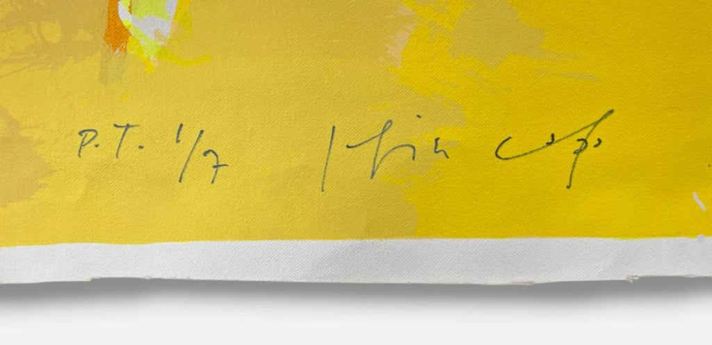 Joaquín Capa Eiriz "Nivel Amarillo" P.T. 2001 Limited Signed Fine Wall Art Print